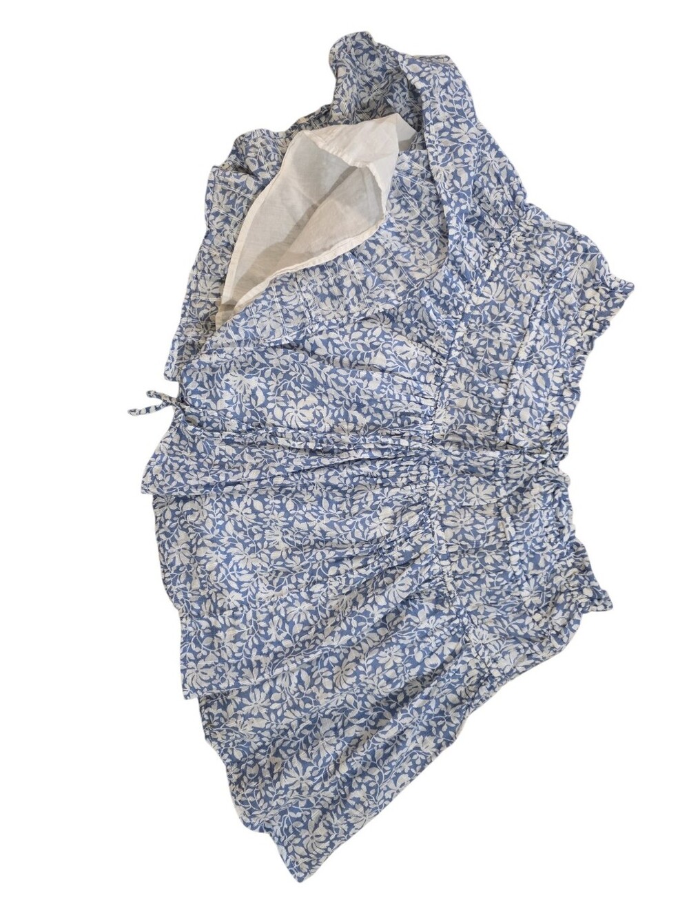 American Eagle Outfitters 100% Cotton Blue and White Floral Mini Skirt